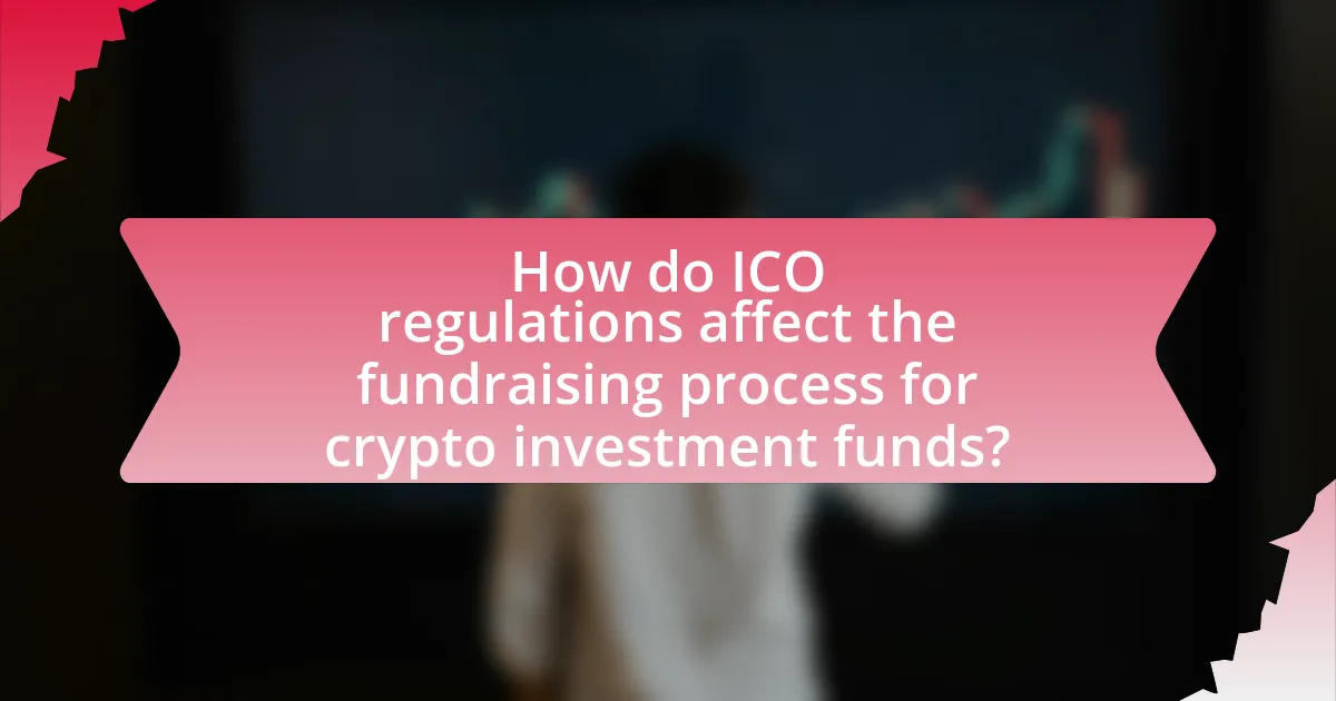 How do ICO regulations affect the fundraising process for crypto investment funds?