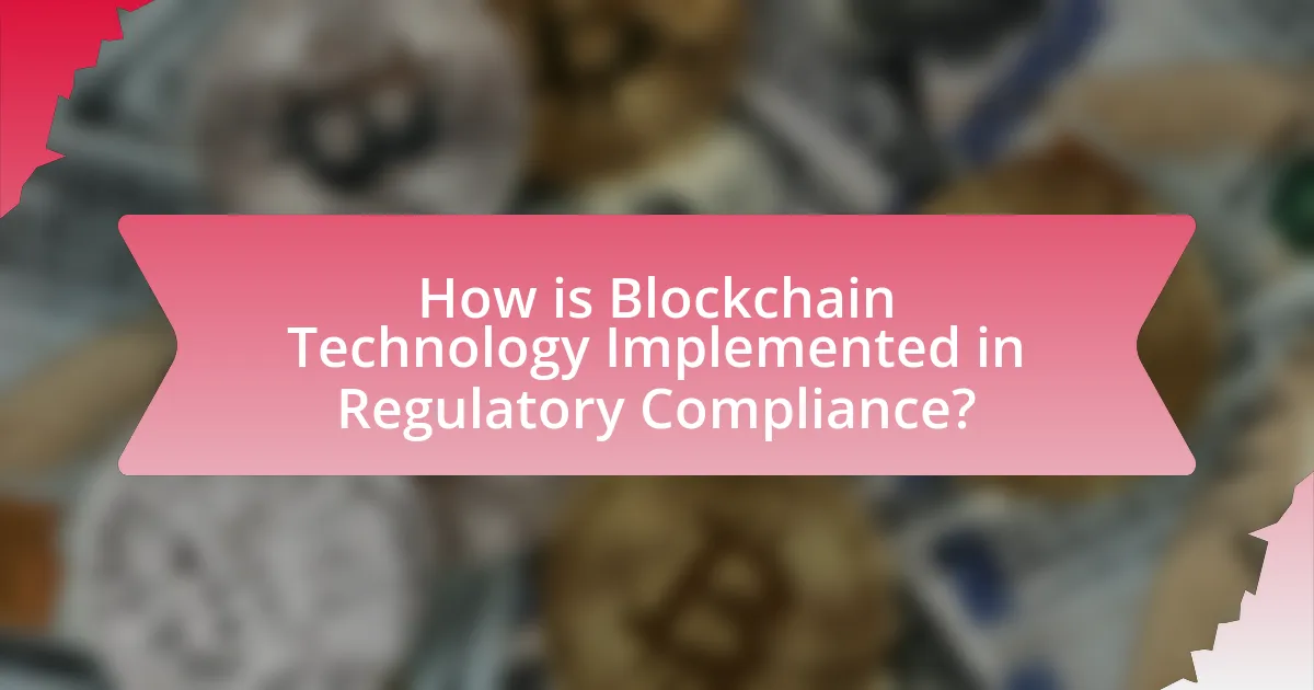 How is Blockchain Technology Implemented in Regulatory Compliance?