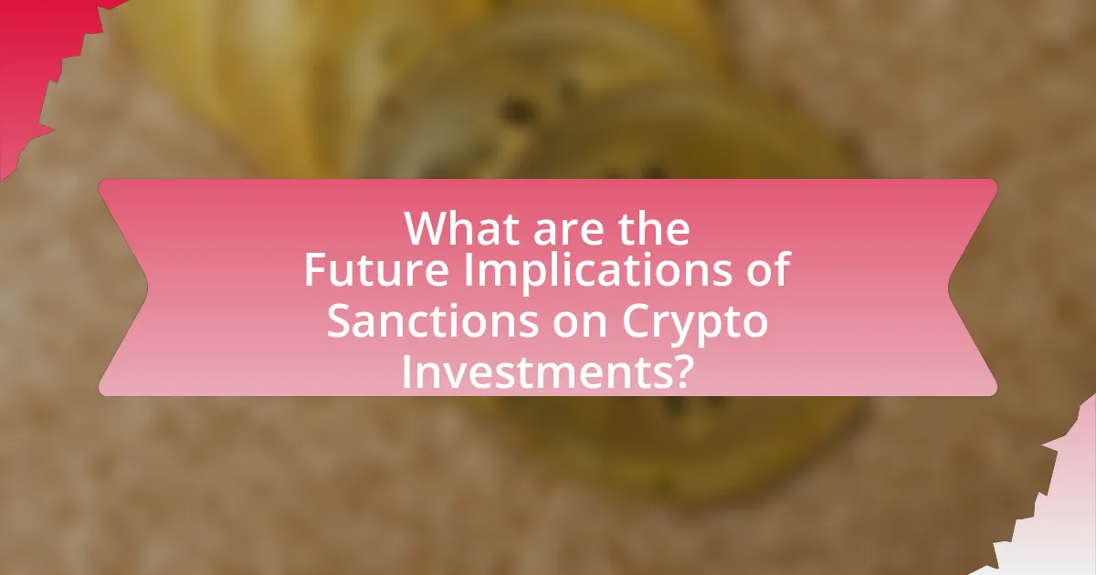 What are the Future Implications of Sanctions on Crypto Investments?