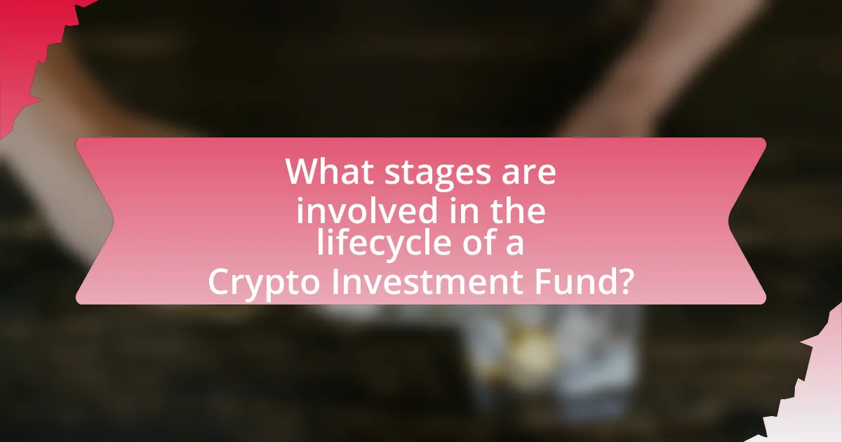 What stages are involved in the lifecycle of a Crypto Investment Fund?